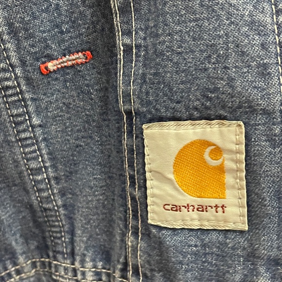 Carhartt Denim Overalls Medium Wash 36 x 32 - Picture 3 of 7